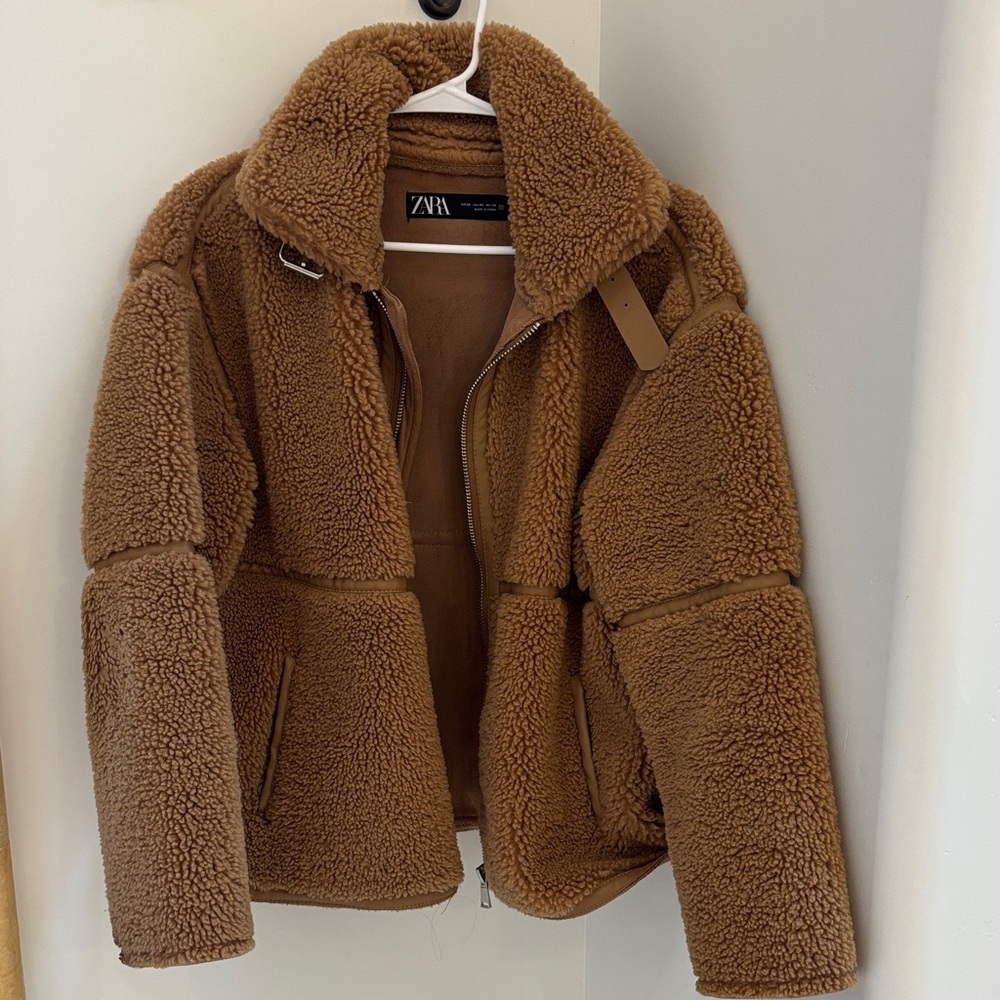 Zara Brown Shearling Jacket